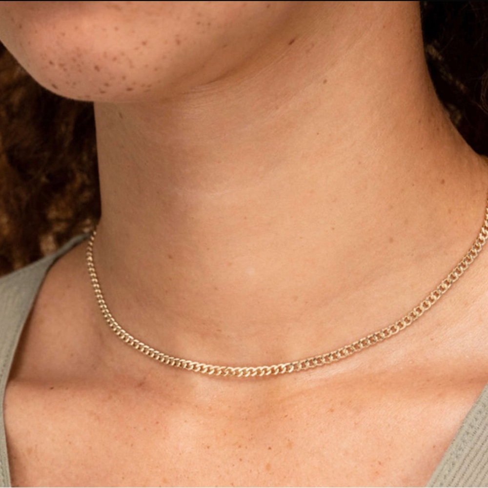 Mejuri curb chain necklace. 14k gold. Like new